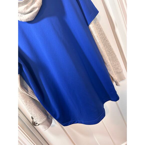 Nike Dri-Fit Mens Royal Chicago Cubs Jersey Button-Up Hoodie Blue Gray SZ Medium - Picture 12 of 15